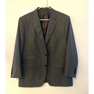 VJ's Bespoke Clothier Charcoal Gray Wool Blazer Sport Coat Mens ~44R